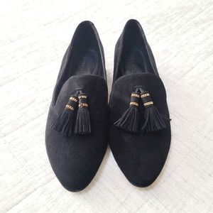 Karl Lagerfeld Suede Tassel Loafer